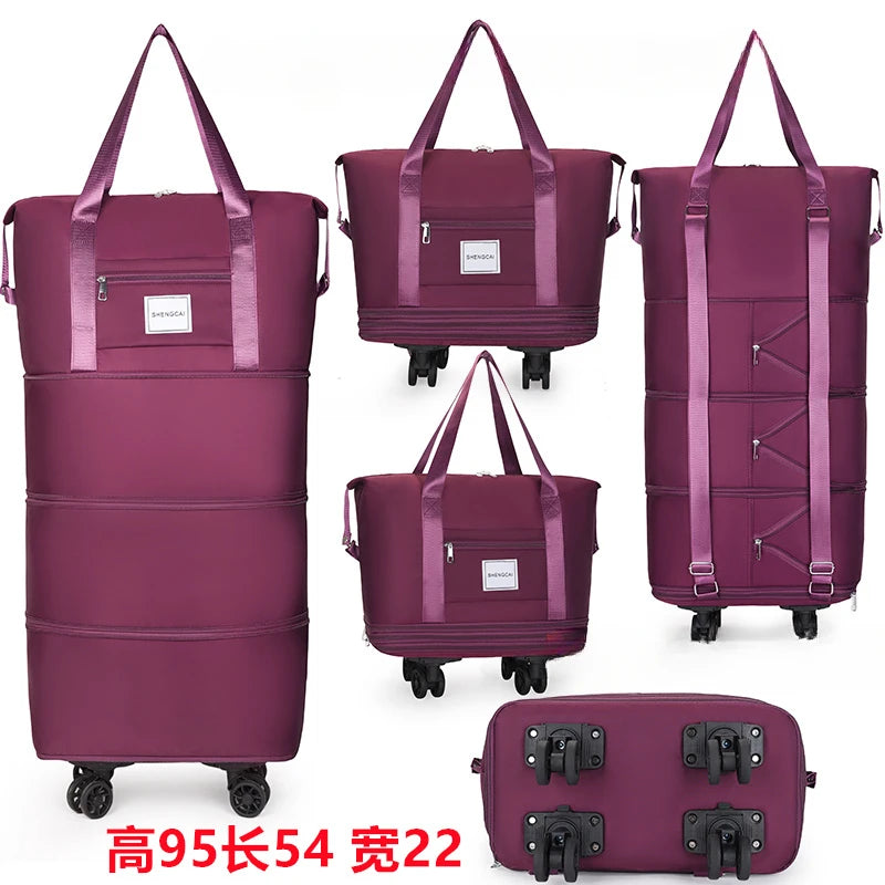 Travel Bag Backpack Large Capacity Disassembly Universal Wheel Storage Bag Luggage Portable Double-layer Checked Bag with Wheel