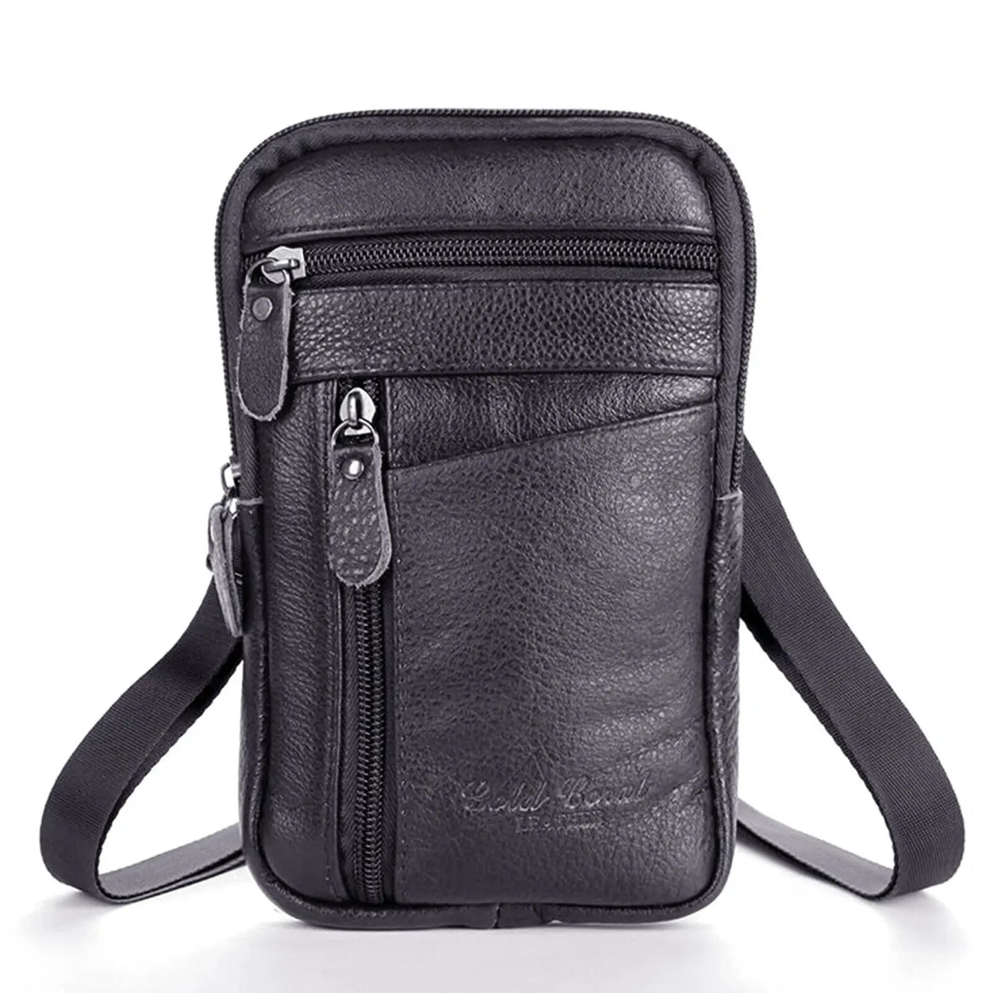Men's Leather Small Bag Fashion Phone Pouch Belt Bag Shoulder Crossbody Waist Pack Vintage Multi-Function Mens Mini Bag 2022 New