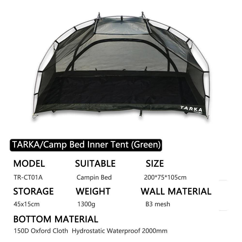 TARKA Camping Bed Tent Only Inner Tent Insect Prevention Mesh Tent Used For Camping Bed Wild Summer Hiking One Person Tent 