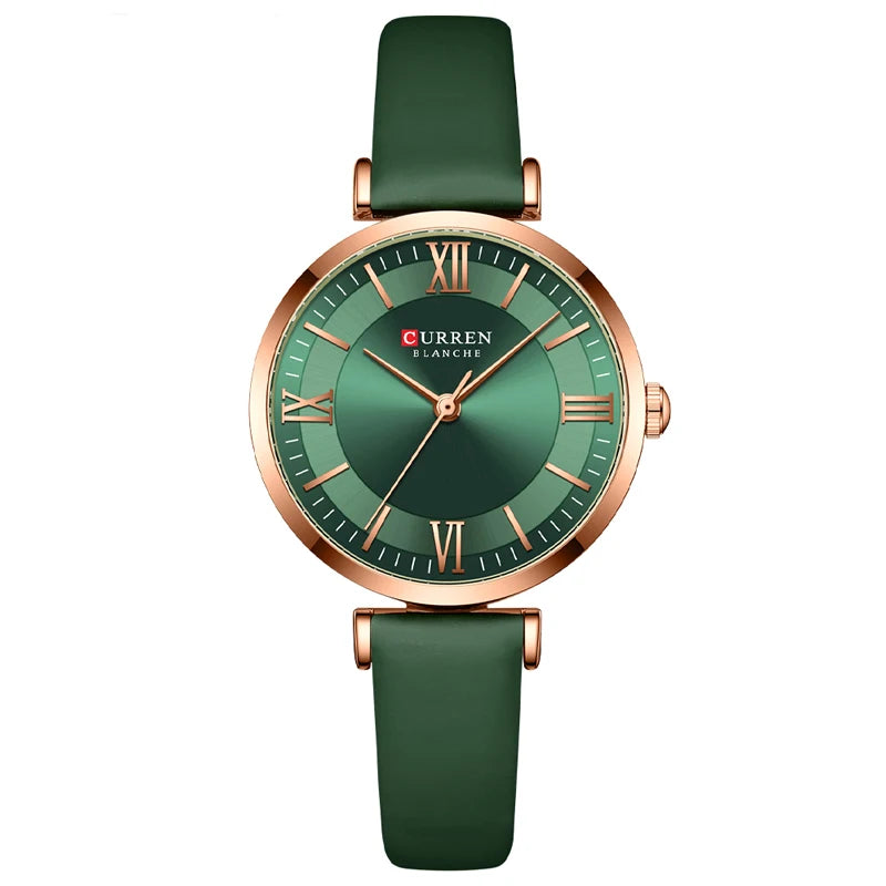 NEW CURREN Watches Women's Quartz Leather Wrsitwatches Fashionable Classic Clock Montre femme