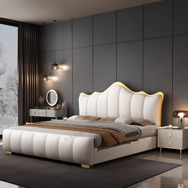 Classic Support Bedframe Cheap Aesthetics Safe Minimalist Bed Storage Modern Luxury Massage Lazy Wood Muebles Home Furniture