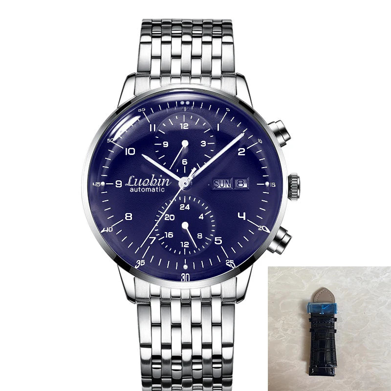 2022 New Mens Fashion Mechanical Watches Business Automatic Wristwatch Stainless Steel Luminous Designer Clock Reojes De Hombre