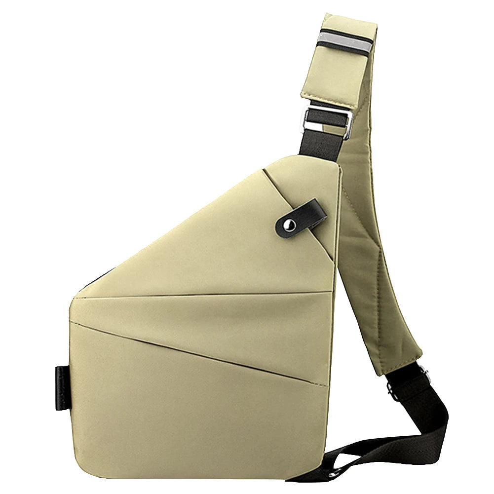 Mens Fashion Chest Bag Travel Crossbody Bag Large Capacity Simple Sling Bag Anti Theft Bag Ergonomic Mini Shoulder Bag