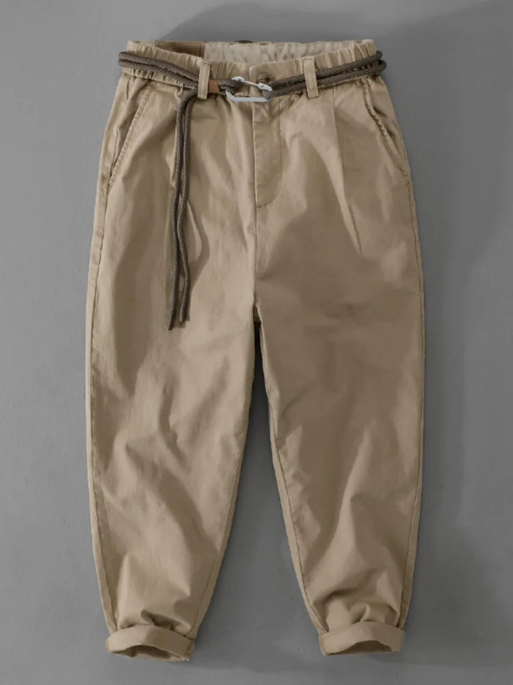 2025 New Men's clothing, Japanese workwear, pants, versatile, loose fit, youth heavyweight casual workwear, men's pants