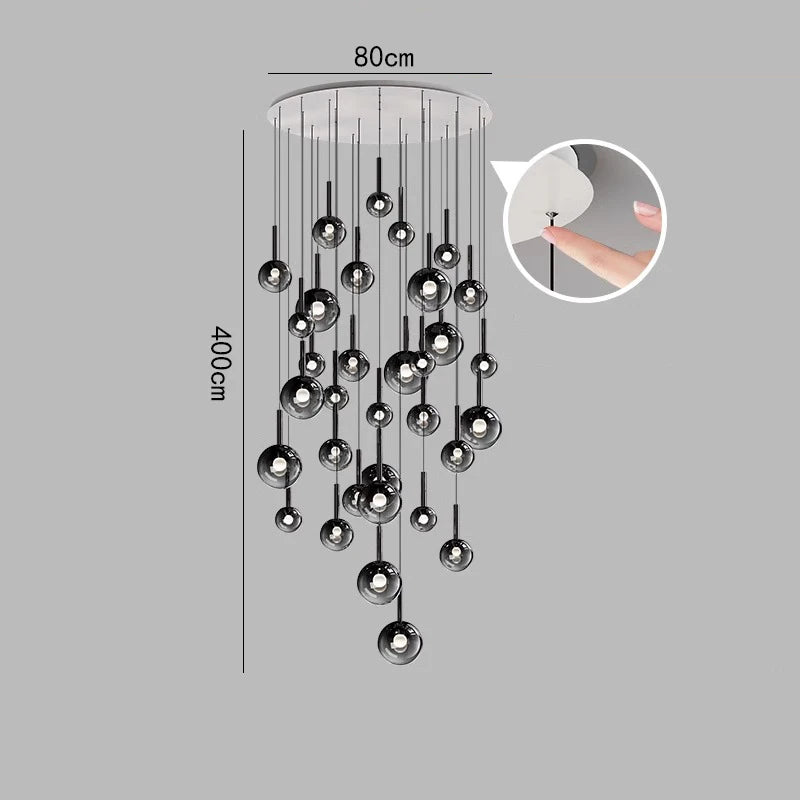 Modern home decor led lights pendant light lamps forstaircase Chandeliers for living room hanging light indoor lighting