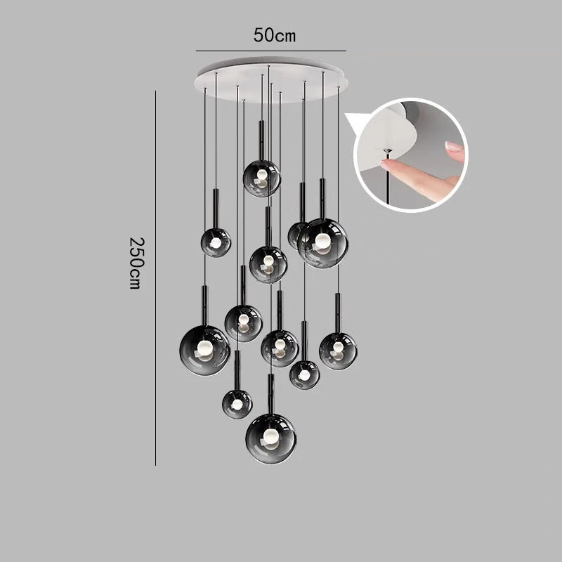 Modern home decor led lights pendant light lamps forstaircase Chandeliers for living room hanging light indoor lighting