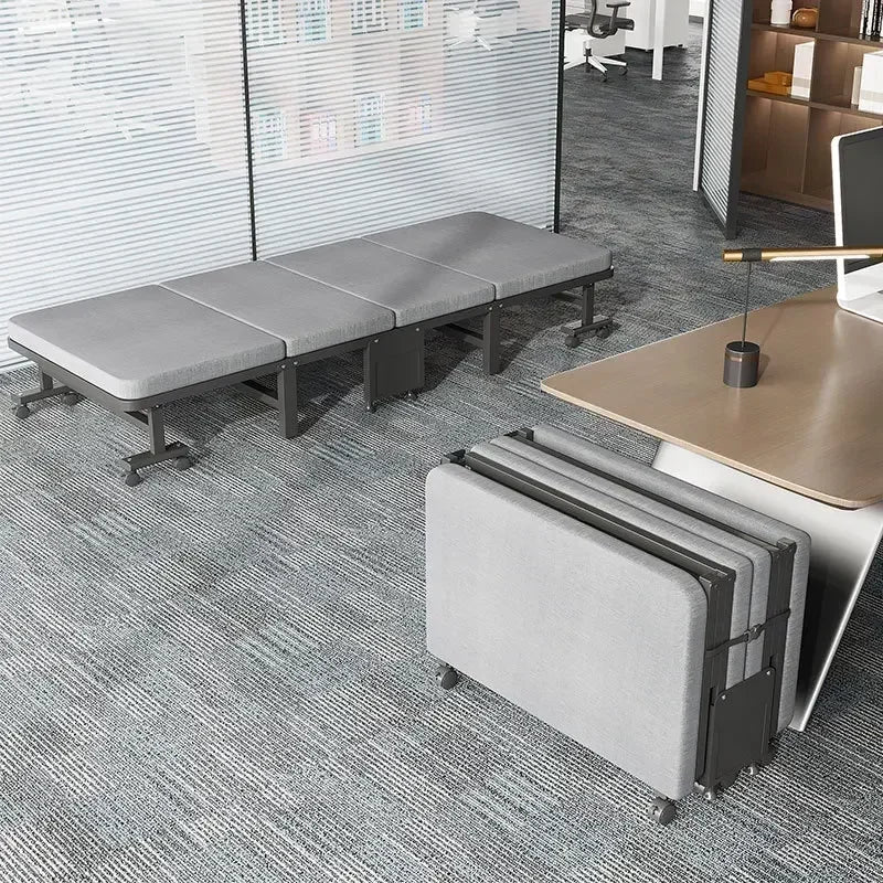 Lunch break folding bed single portable home office nap artifact simple bed wooden board hospital escort bed adult