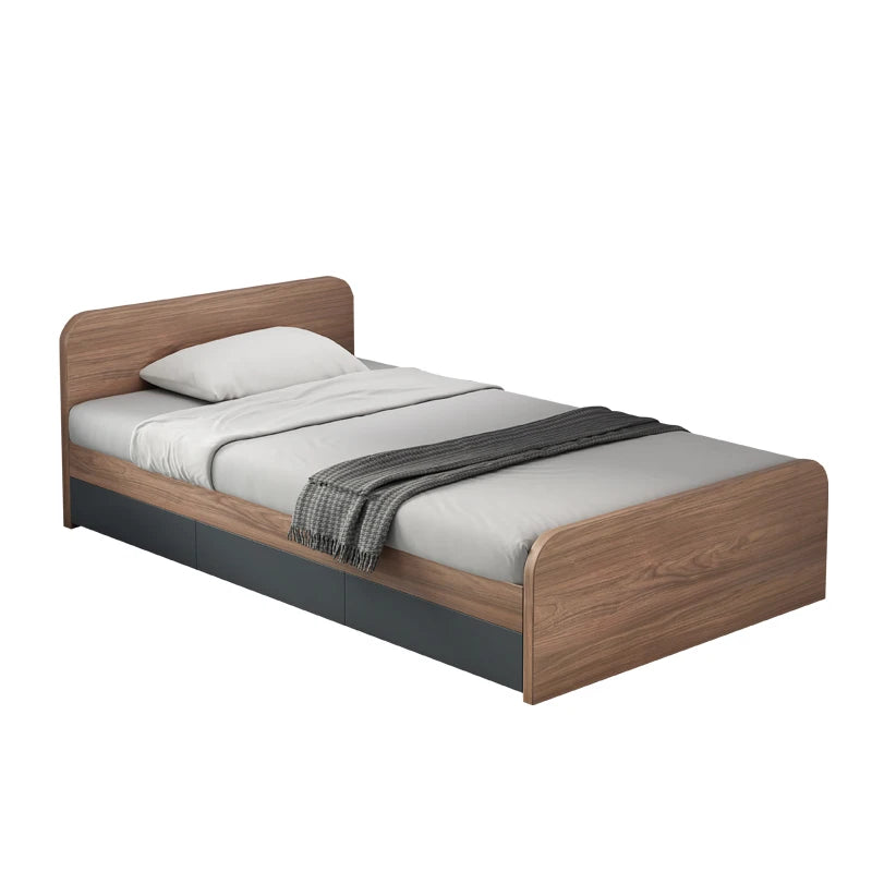 European Wood Bed Frame Headboard Platform Under Storage Queen Bed Frame Twin King Size Modern Cama De Casal Bedroom Furniture