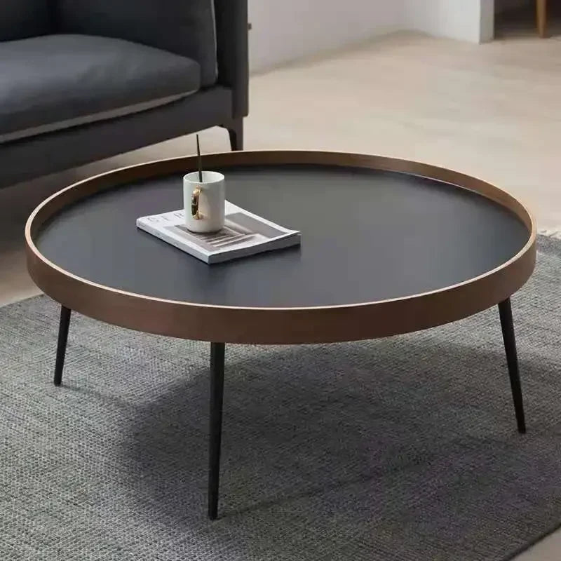 Wooden Simple Modern Round Tea Coffee Tables Living Room Luxury Center Table Sofa Side Leisure Table Furniture Mini End Table