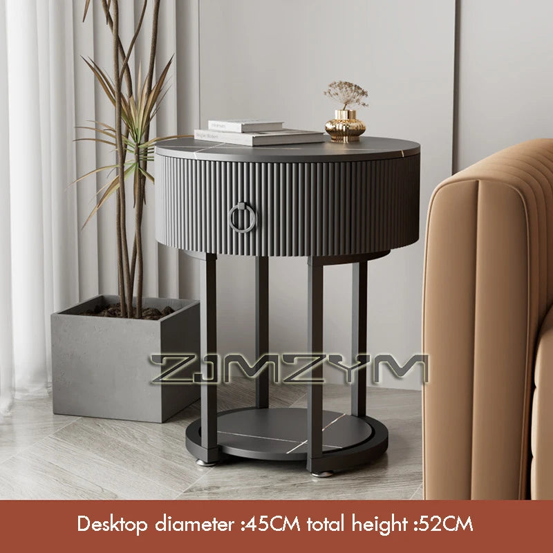 Coffee Table With Drawer Storage, Small Sofa Side Bedside Mesa Small Round Tables For The Side Balcony Modern Living Room Mesas