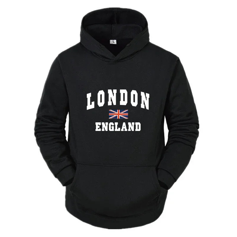 Mens Tracksuit European Casual Print Hooded Sweatshirt High Quality Versatile Warm Tops Daily Simplicity Street Jogging Clothing