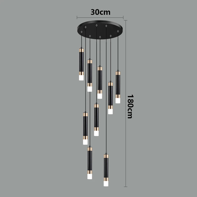 Modern home decor led lights pendant light lamps forstaircase Chandeliers for living room hanging light indoor lighting