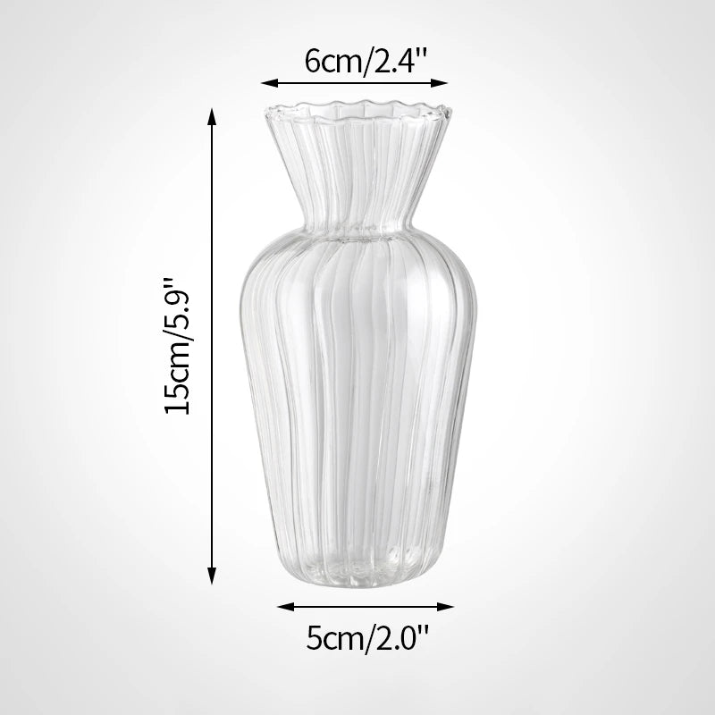 Glass Flower Vase Transparent Hydroponics Plant Vase Flower Bottle
Nordic Desktop Decor Vases Home Flowers Decoartion Crafts