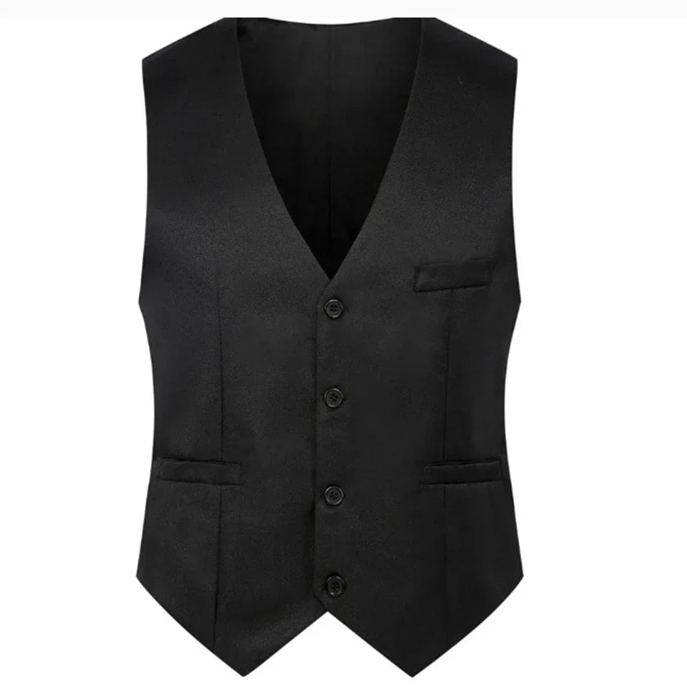 Clothing Mens Vest Slim Spring Summer V-Neck Double-breasted Sleeveless Winter Work All Seasons Autumn Business