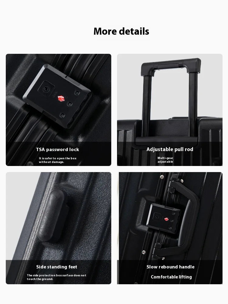 Hard Shell Carry-On Suitcase Rolling Travel Luggage with Spinner Wheels 20 24 26 28 30 Inch Large Capacity Durable Luggage