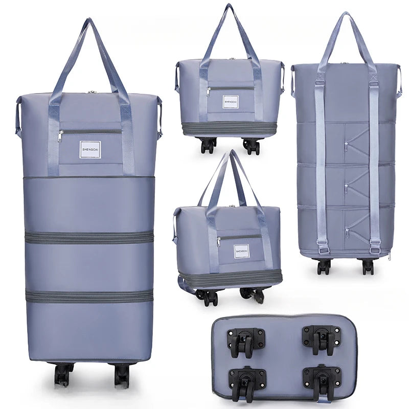 Travel Bag Backpack Large Capacity Disassembly Universal Wheel Storage Bag Luggage Portable Double-layer Checked Bag with Wheel