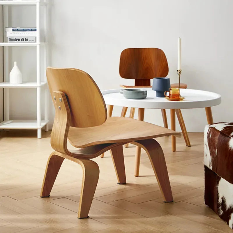 Modern Plywood Simple Leisure Chair Armchair Wood Legs Natural Living Room Japanese Chair Accent Chairs Home Furniture
