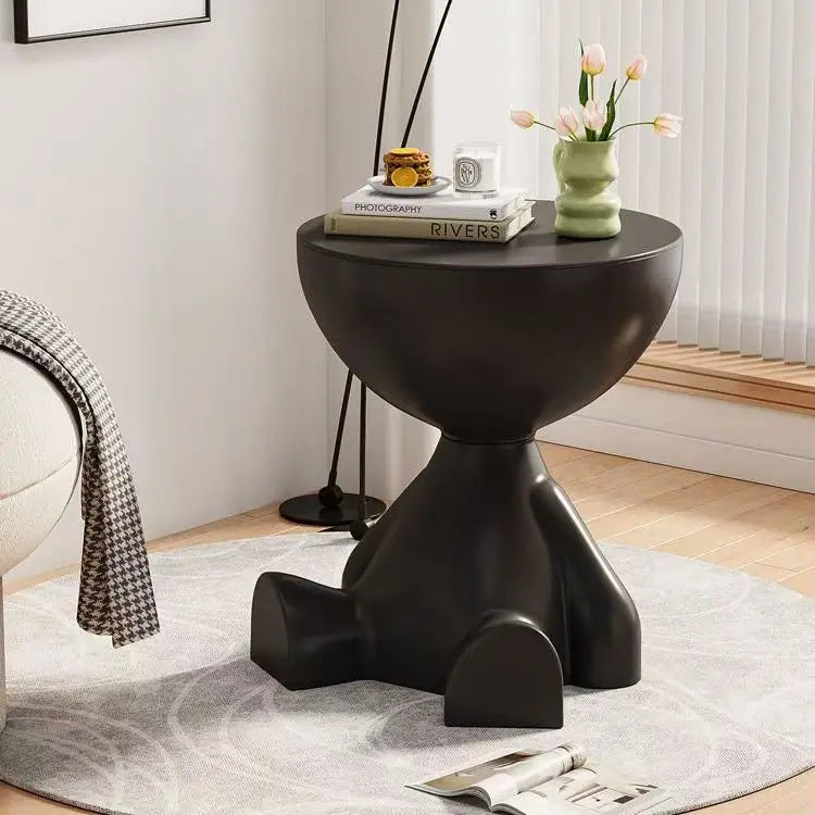 Cream Coffee Table Sofa Bed Side Table Plastic Creative Flat Head Coffee Table for Living Room Household Accessories Home Decor