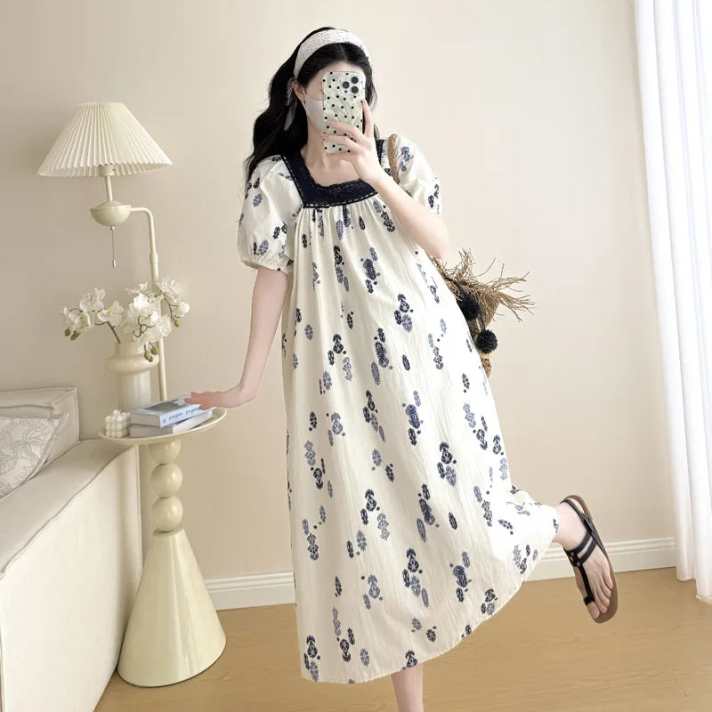 Pregnant Women's Clothing 2025 New Summer Thin Style High-end Mid Length Dress