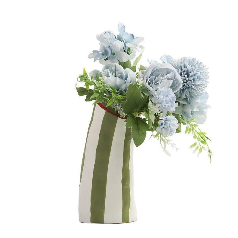 European-style ins porcelain vase decoration TV cabinet Study home decoration flowers tabletop crafts