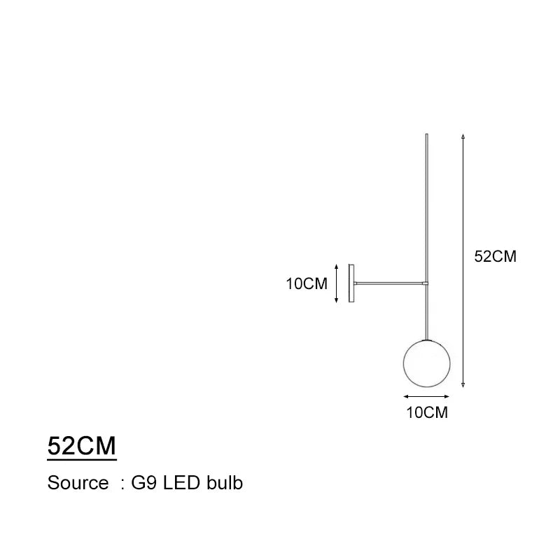 Home Decoration Wall Lights for Living Room Bedroom Glass Lampshade Modern Background Led Bedside Stairs Nordic Wall Lamps