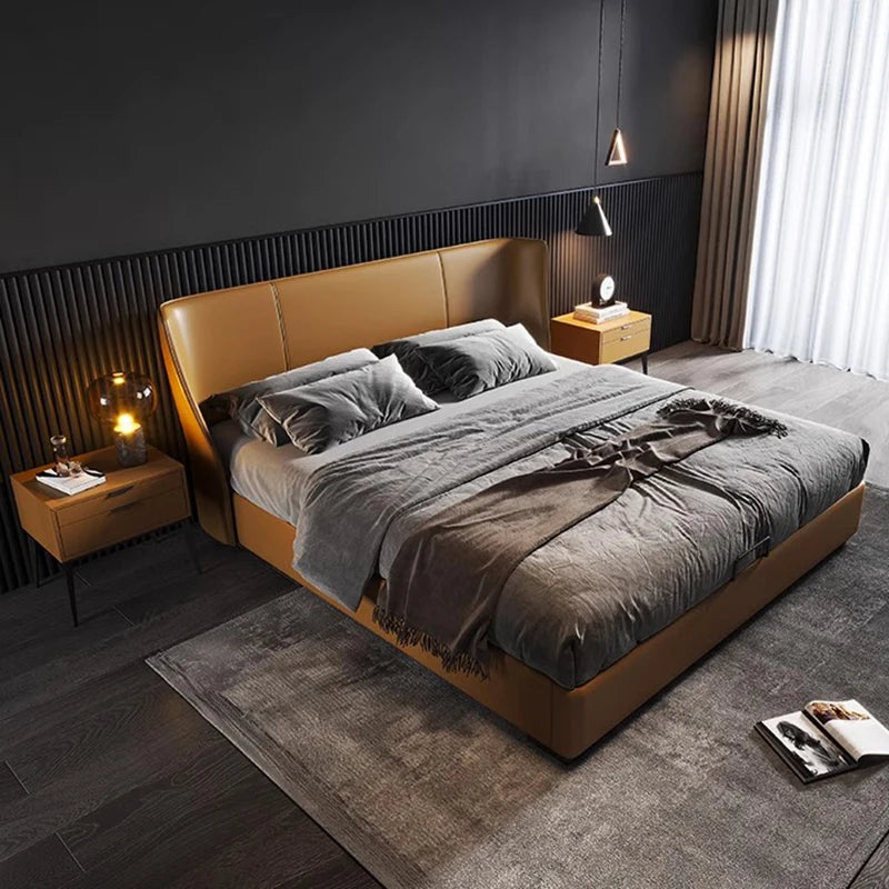 Luxury King Size Bed Frames Nightstands Modern Luxury Bed Aesthetic Double Headboards Muebles Para Dormitorio Bedroom Furniture