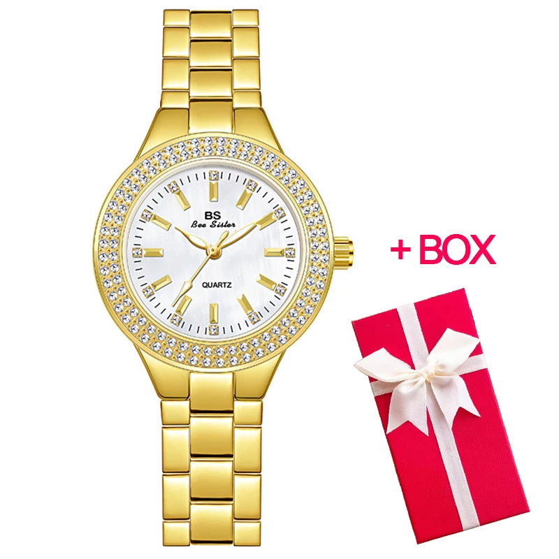 Women Wrist Watches For Ladies Dress Gold Watch Crystal Diamond Women Watches Stainless Steel Silver Clock Montre Femme