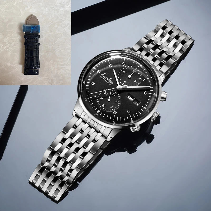 2022 New Mens Fashion Mechanical Watches Business Automatic Wristwatch Stainless Steel Luminous Designer Clock Reojes De Hombre