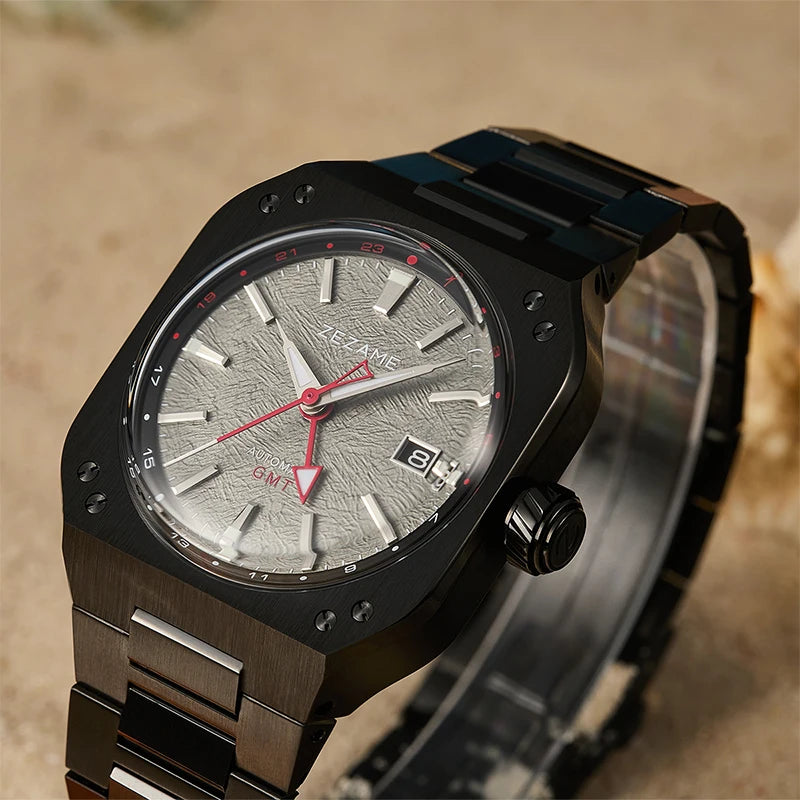 Men's watches NH34 Luxury 40.5mmsapphire retro 50M Waterproof Automatic Stainless Steel chronograph vintage dress design watch