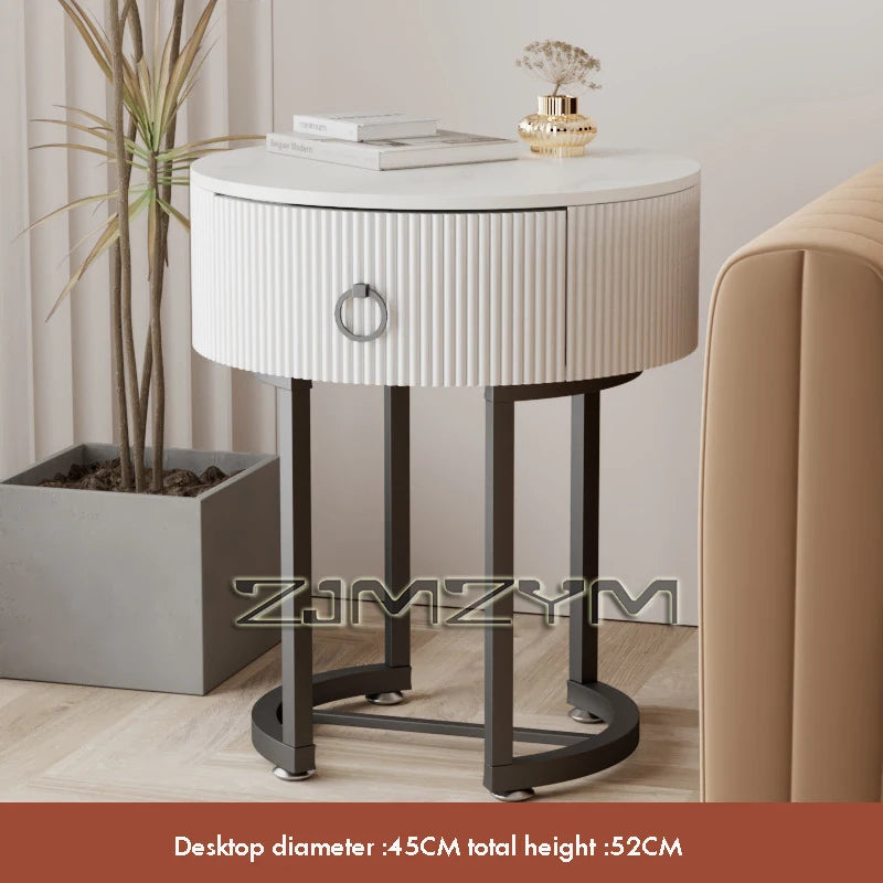 Coffee Table With Drawer Storage, Small Sofa Side Bedside Mesa Small Round Tables For The Side Balcony Modern Living Room Mesas
