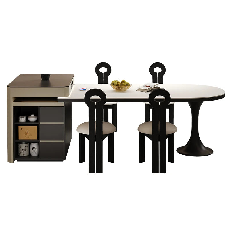 Functional Luxury Dining Tables White Storage Nordic Kitchen Dining Tables Extendable Modern Mesas De Jantar Home Furniture