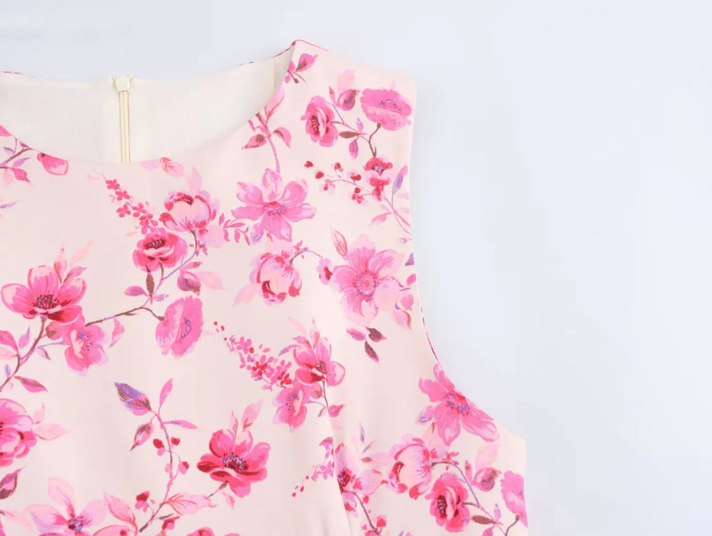 Women's clothing 2025 summer new European and American style flower printed jumpsuit dress