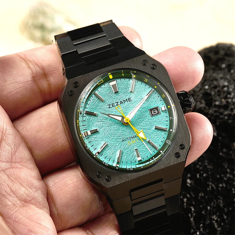 Men's watches NH34 Luxury 40.5mmsapphire retro 50M Waterproof Automatic Stainless Steel chronograph vintage dress design watch