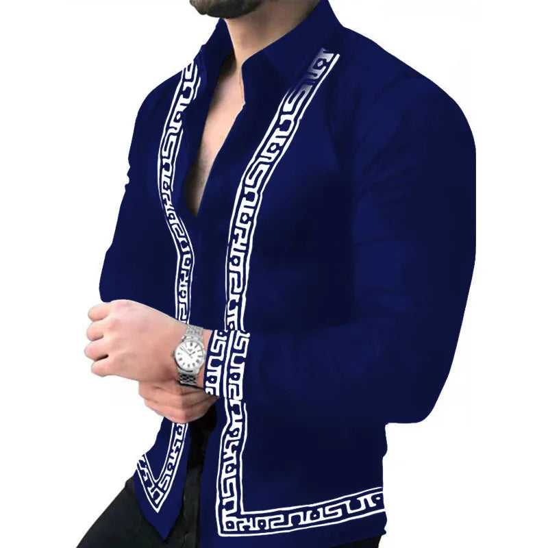 Europe and the United States men's clothing autumn independent station cross-border new hot street men fashion casual printed yo