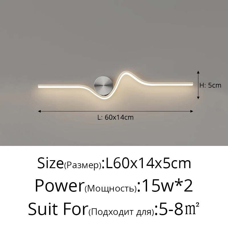Living Room Wall Lamp Modern 2023 New Creative Aisle LED Background Wall Bedroom Bedside Lamp Home Decor Lighting Fixtures