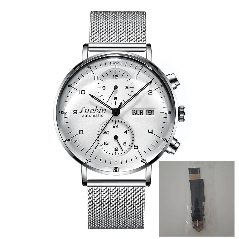 2022 New Mens Fashion Mechanical Watches Business Automatic Wristwatch Stainless Steel Luminous Designer Clock Reojes De Hombre