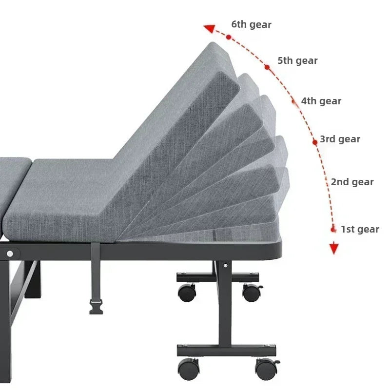 Lunch break folding bed single portable home office nap artifact simple bed wooden board hospital escort bed adult