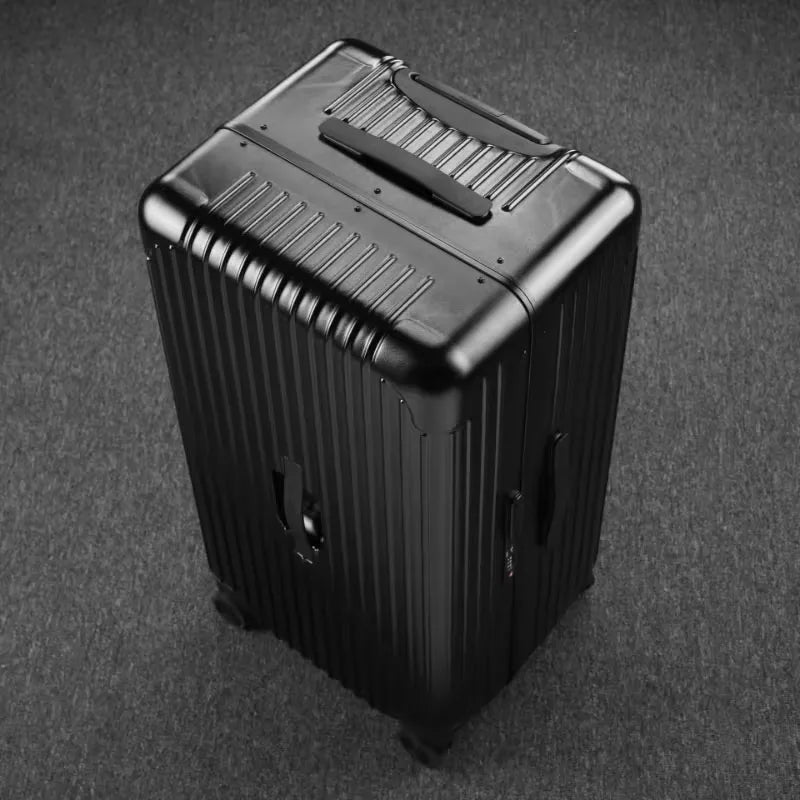 KLQDZMS Carry-on Travel Luggage Large Capacity Aluminum Frame Trolley Case 24"26"28" Combination Case 20 Inch Cabin Suitcase