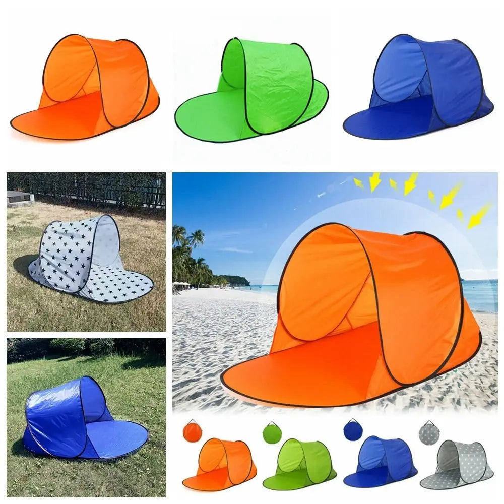 UV-proof Uv-proof Beach Tent Ultra-light Automatic Instant Pop-up Tent Single Layer Folding Sun Shelter for Beach Camping