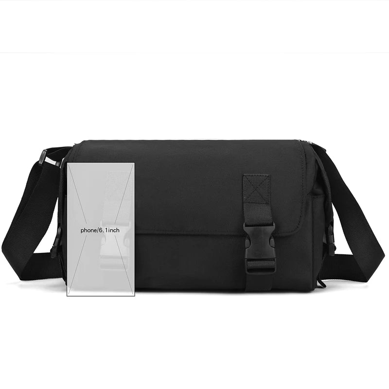 Men's cross-body bag, men's shoulder bag, casual and simple messenger bag, functional style backpack