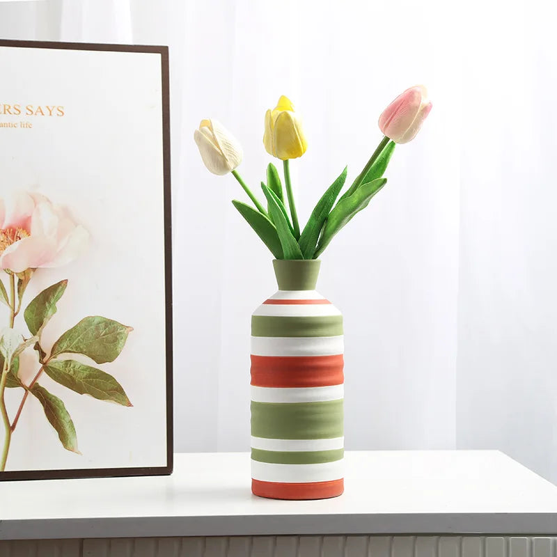 European-style ins porcelain vase decoration TV cabinet Study home decoration flowers tabletop crafts