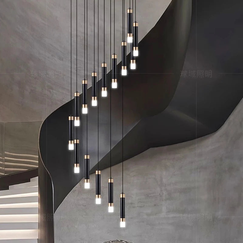 Modern home decor led lights pendant light lamps forstaircase Chandeliers for living room hanging light indoor lighting