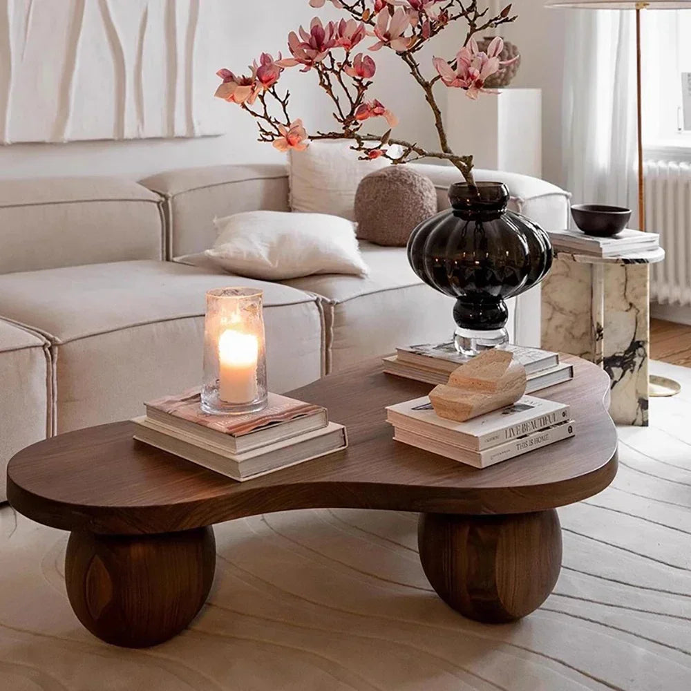 Living Room Vintage Coffee Table Design Luxury Beauty Aesthetic Coffee Table Trendy Classic Table Basse De Salon Furniture