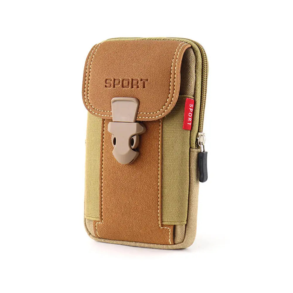 Men's Leather Small Bag Fashion Phone Pouch Belt Bag Shoulder Crossbody Waist Pack Vintage Multi-Function Mens Mini Bag 2022 New