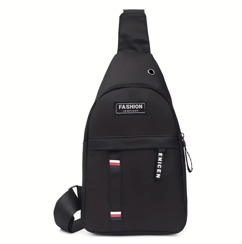 Men's Small Canvas Crossbody Chest Bag, Multifunctional Sling Bag For Outdoor Sports Travel Hiking Camping