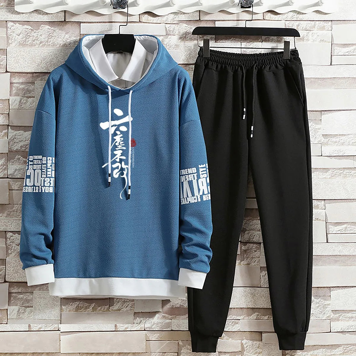 Clothing for Men Hoodies Set Summer Autumn Suits Pants Casual Pullover Hat Hood Print Sweaterhoodie Men New Top Long Sleeves