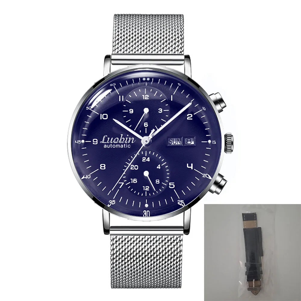 2022 New Mens Fashion Mechanical Watches Business Automatic Wristwatch Stainless Steel Luminous Designer Clock Reojes De Hombre