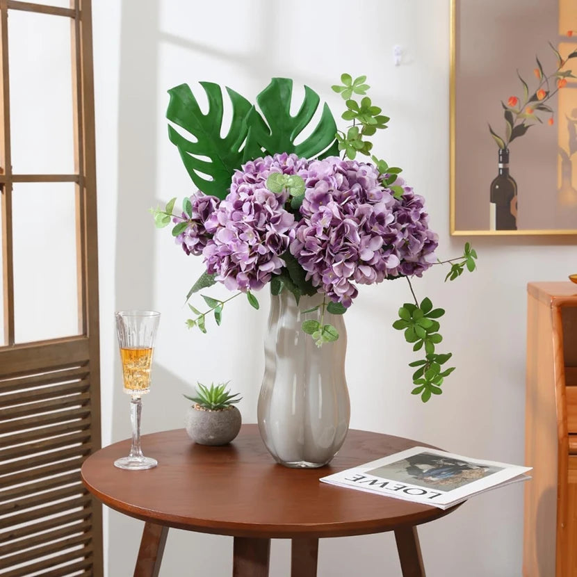 1 Bundle Silk Hydrangea Wedding Decorative Flowers Bridal Accessories Clearance Festival Decor Vases for Home Artificial Flowers