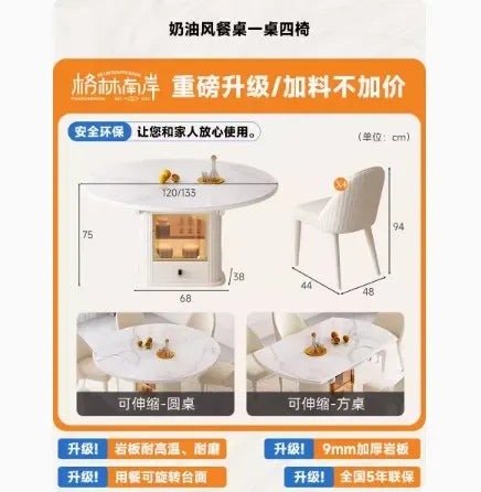 Luxury Modern Dining Table Organizer Storage Design Multifunctional Dining Table Nordic Minimalist Mesas De Comedor Furniture