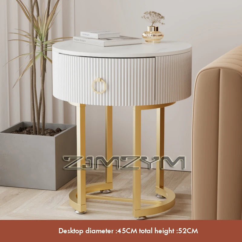 Coffee Table With Drawer Storage, Small Sofa Side Bedside Mesa Small Round Tables For The Side Balcony Modern Living Room Mesas